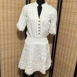 INC International Concepts Small Cotton Lace-Trim Peasant Dress .